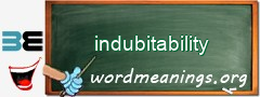 WordMeaning blackboard for indubitability